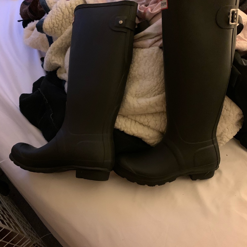 Hunter boots matte black